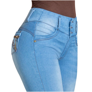 DRAXY 1317 Colombian Skinny Wide Waistband Denim Butt lifter Jeans