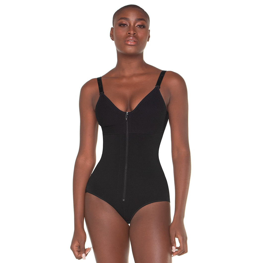 Fajas MariaE FU122 Postpartum, Daily Use Fajas Colombianas | Tummy Tuck, Breast Augmentation, Stage 1 | Panty Bodysuit Shaper for Women | With Bra and Zipper Front Closure