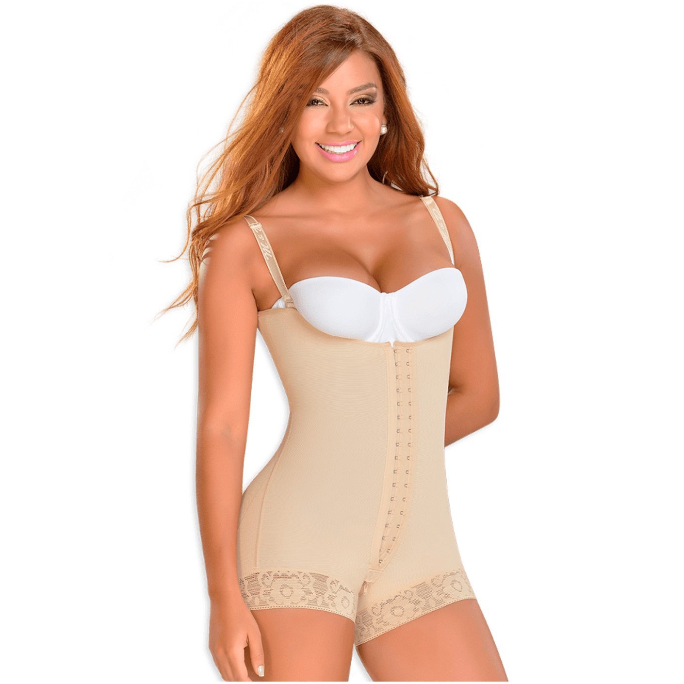 Fajas MYD 0047 Strapless Mid Thigh Body Shaper for Women – My