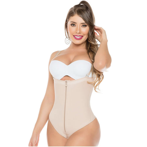 Fajas Salome 0212 | Strapless Thong Body Shaper | Everyday Use Tummy Control Shapewear Girdle for Dress
