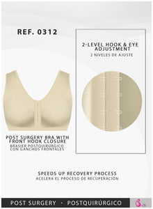 Fajas Salome 0312 Surgical Breast Augmentation Bra for Women / Fajas Postquirurgicas