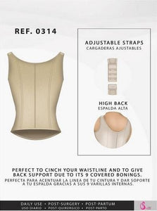 Fajas Salome 0314 Waist Cincher Trainer Shaper Vest for Women Everyday Shapewear Fajas Salome 