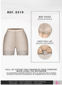 Fajas Salome 0319 BBL Compression Shaper Shorts for Women / Powernet Everyday Shapewear Fajas Salome 