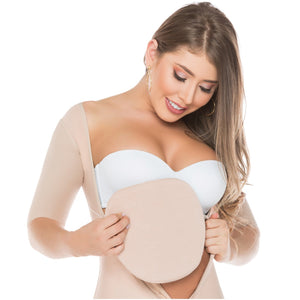 Fajas Salome 2507 | Flattening Abdominal Compression Board After Lipo | Tummy Tuck Womens Ab Board Surgery Accessory | Lycra Spandex