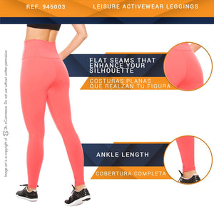 Flexmee 946003 High Waisted Tummy Control Gym Leggings for Women | Supplex