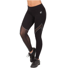 Load image into Gallery viewer, FLEXMEE 946074 Waves Mid Rise Active Leggings With Mesh | Supplex 360