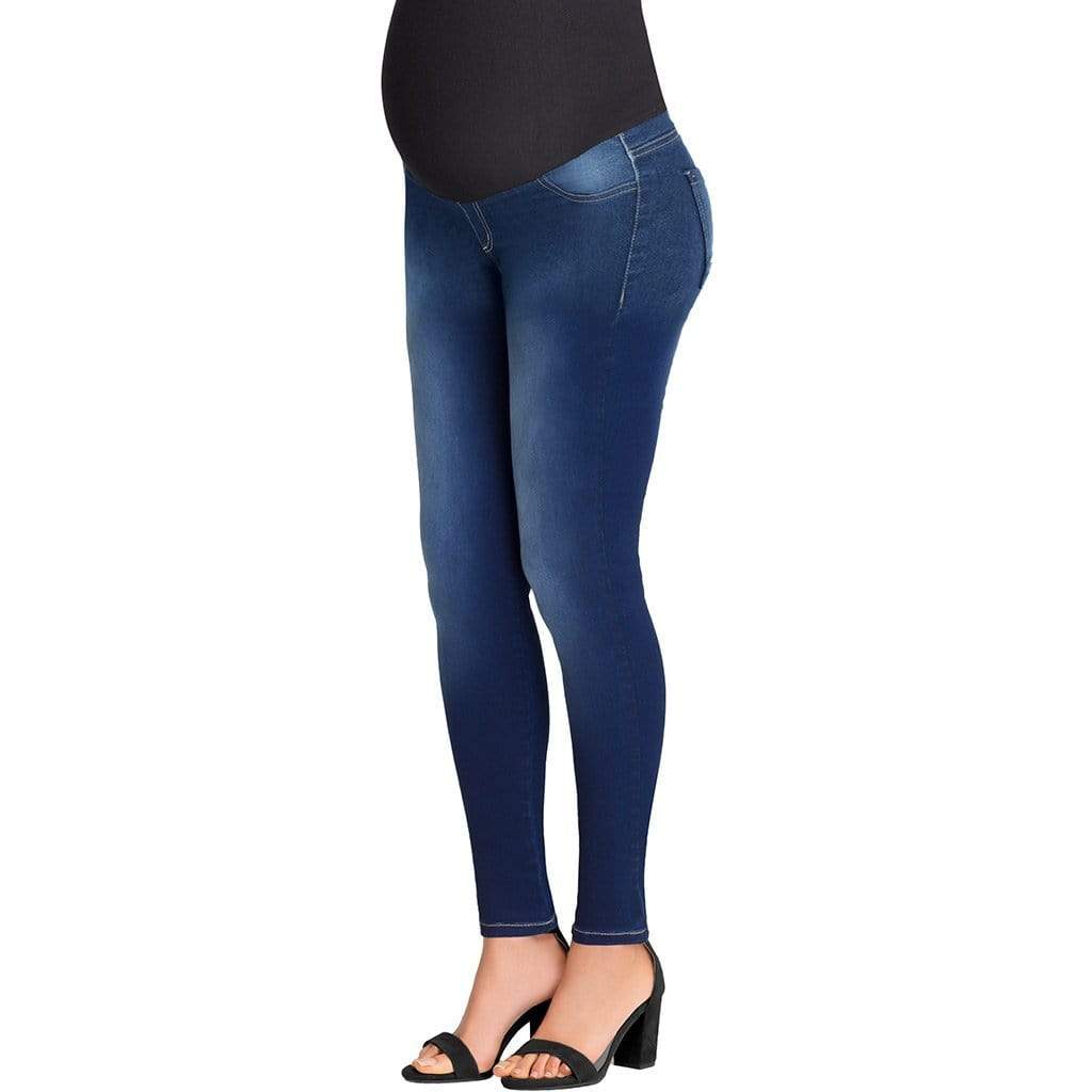 Lowla 219898 Maternity Skinny Jeans with Baby Bump Elastic Band Denim Lowla 1 US/6 CO Blue 