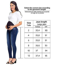 Load image into Gallery viewer, Lowla 219900 Maternity Skinny Jeans with Baby Bump Elastic Band Denim Lowla 