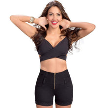 Load image into Gallery viewer, Lowla 238289 Colombian Butt Lifter High-waisted Shorts with Inner Girdle Denim Lowla 