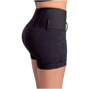 Lowla 238289 Colombian Butt Lifter High-waisted Shorts with Inner Girdle Denim Lowla 
