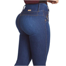 Load image into Gallery viewer, LT.Rose IS3004 Butt Lifting Skinny Jeans Wide Waistband Denim Laty Rose 1 Medium Blue 