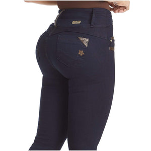 LT.Rose IS3B02 Colombian Butt Lifter Skinny Jeans Denim Laty Rose 1 Dark Blue 